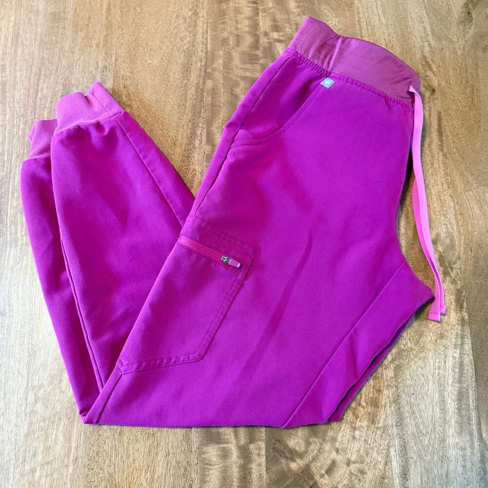 FIGS Zamora Jogger Scrub Pants Women’s Size Small Magenta